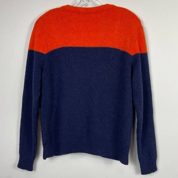Monsieur Lacenaire mod 60’s grandpa cardigan sweater color block wool france M - Picture 8 of 16